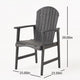 Pima Outdoor Dining Chair Set of 2, Adirondack Dark Gray