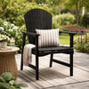 Pima Outdoor Dining Chair Set of 2, Adirondack Dark Gray