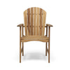 Pima Outdoor Dining Chair Set of 2, Adirondack Brown Wood