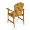 Pima Outdoor Dining Chair Set of 2, Adirondack Brown Wood