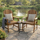 Pima Outdoor Dining Chair Set of 2, Adirondack Brown Wood