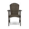 Pima Outdoor Dining Chair Set of 2 Adirondack Taupe Wood