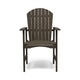Pima Outdoor Dining Chair Set of 2 Adirondack Taupe Wood