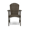 Pima Outdoor Dining Chair Set of 2, Adirondack Taupe Gray Acacia Wood