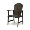Pima Outdoor Dining Chair Set of 2 Adirondack Taupe Wood