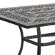 Shaili Outdoor Dining Table, Rectangular 68 Inch, Shiny Copper Cast Metal