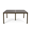 Riley Outdoor Dining Table, Square 61" Glossy Black Metal