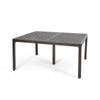 Riley Outdoor Dining Table, Square 61" Glossy Black Metal