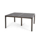 Riley Outdoor Dining Table, Square 61" Glossy Black Metal