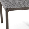 Riley Outdoor Dining Table, Square 61" Glossy Black Metal