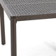 Riley Outdoor Dining Table, Square 61" Glossy Black Metal