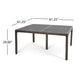 Riley Outdoor Dining Table, Square 61" Glossy Black Metal