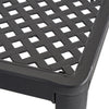 Riley Outdoor Dining Table, Square 61" Matte Black Metal