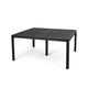 Riley Outdoor Dining Table, Square 61 Inch Matte Black Metal Lattice