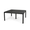 Riley Outdoor Dining Table, Square 61" Matte Black Metal