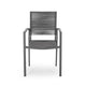 Teny Outdoor Dining Chair Set of 2, Open Back, Gray Metal