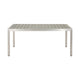 Eoin Outdoor Dining Table, 71" Gray Faux Wood, Metal Frame