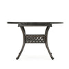 Roch Outdoor Dining Table 46-61 Inch Expandable Metal Hammered Bronze BM323389