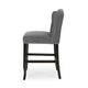 Seliva Counter Stool Chair Set of 2, Charcoal Gray, Brown