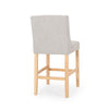 Seliva Counter Stool Chair Set of 2, Light Gray, Brown