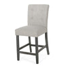 Sika Counter Height Stool Chair Set of 2, Tufted Light Gray