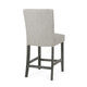 Sika Counter Height Stool Chair Set of 2, Tufted Light Gray