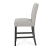 Sika Counter Height Stool Chair Set of 2, Tufted Light Gray