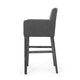 Rekah Barstool Chair Charcoal Fabric and Wood Frame Soft Cushioning BM323413