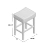 Piya Counter Stool Set of 2, Backless, Brown Bonded Leather