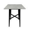 Ashi Bar Height Dining Table 31 Inch White Laminate Black Wood Frame BM323418
