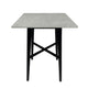 Ashi Bar Height Dining Table, 31 Inch, White Laminate, Black Wood Frame