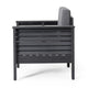 Siyal Outdoor Accent Chair Set of 2, Dark Gray, Acacia Wood