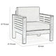 Siyal Outdoor Accent Chair Set of 2, Dark Gray, Acacia Wood
