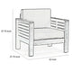 Siyal Outdoor Accent Chair Set of 2, Soft Beige, Acacia Wood
