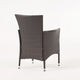 Clem Dining Chair Set of 2, Outdoor Brown Wicker, Iron Beige