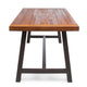 Carls Dining Table, 71" Rectangular Outdoor Light Brown Wood