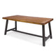 Carls Dining Table, 71" Rectangular Outdoor Light Brown Wood