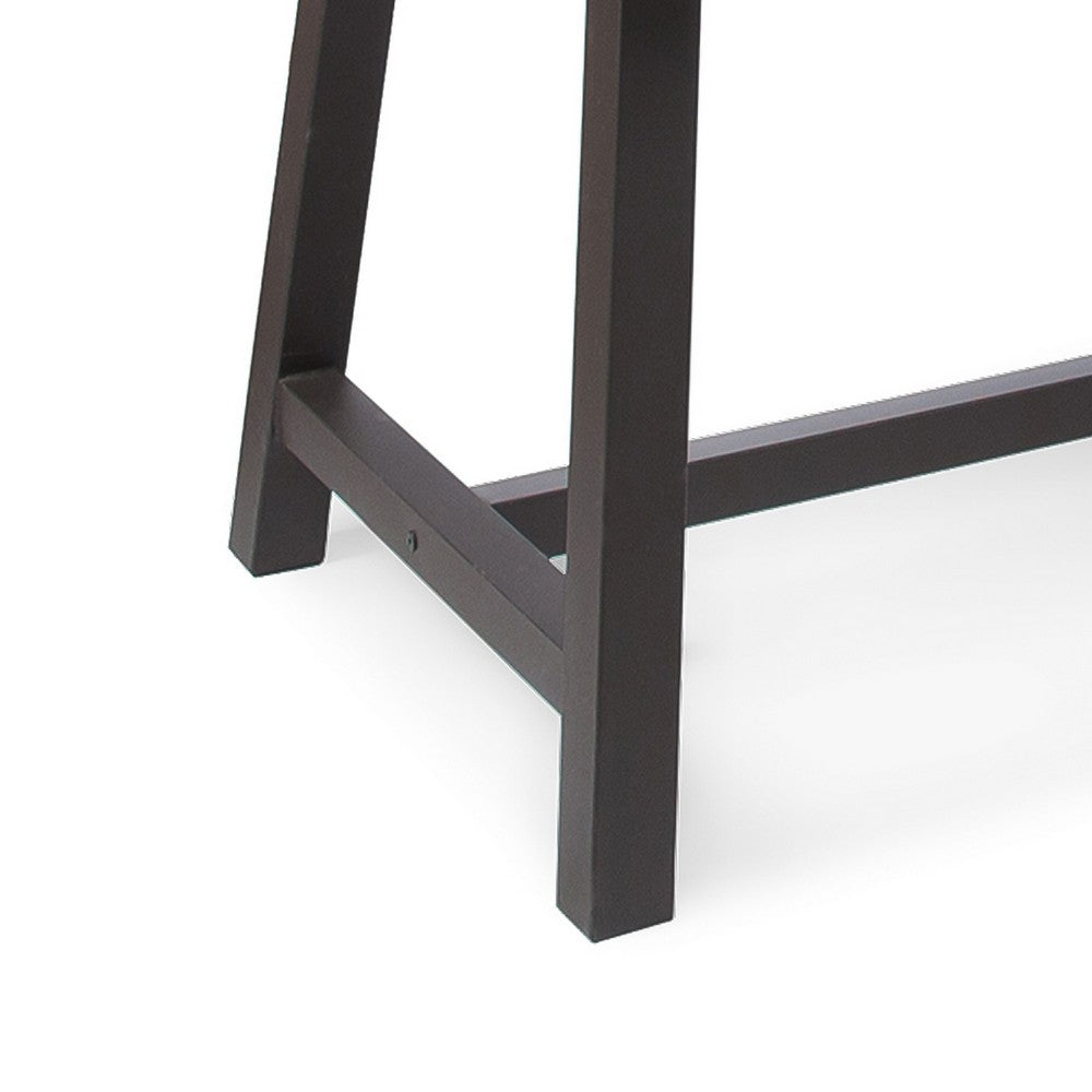 Carls Dining Table, Rectangular 71 Inch, Outdoor Light Brown Wood, Iron