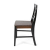 Ricks Dining Chair Set of 2, Acacia Wood, Dark Brown, Black