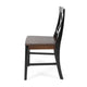 Ricks Dining Chair Set of 2, Acacia Wood, Dark Brown, Black