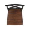 Ricks Dining Chair Set of 2, Acacia Wood, Dark Brown, Black