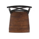Ricks Dining Chair Set of 2, Acacia Wood, Dark Brown, Black