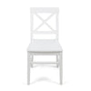 Ricks Dining Chair Set of 2, Crossed X Back, White Wood