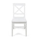 Ricks Dining Chair Set of 2, Crossed X Back, White Wood