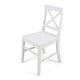 Ricks Dining Chair Set of 2, Crossed X Back, White Wood