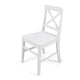 Ricks Dining Chair Set of 2 Crossed X Back Curved Back Legs White Wood
