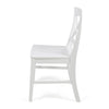 Ricks Dining Chair Set of 2, Crossed X Back, White Wood