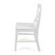 Ricks Dining Chair Set of 2, Crossed X Back, White Wood