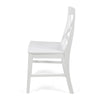 Ricks Dining Chair Set of 2 Crossed X Back Curved Back Legs White Wood