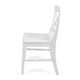 Ricks Dining Chair Set of 2 Crossed X Back Curved Back Legs White Wood